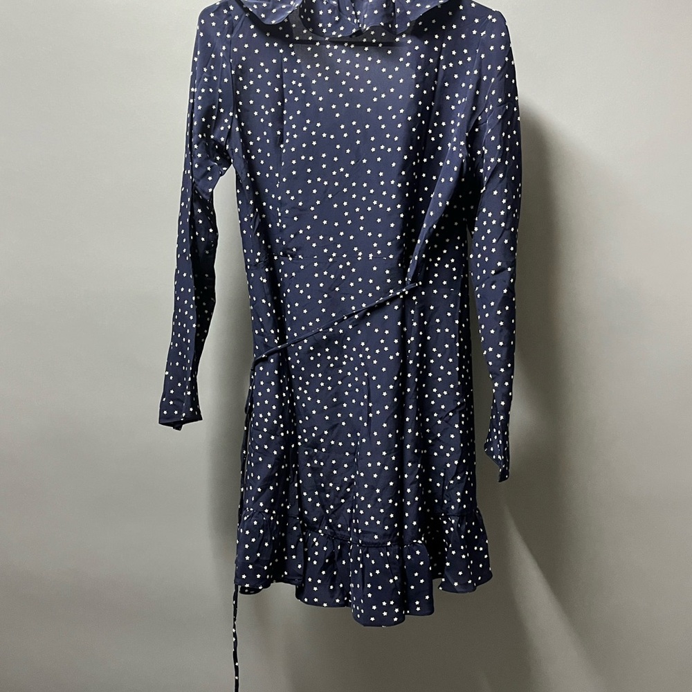 Realisation Par Blue Long Sleeve Wrap Sundress - Picture 3 of 6